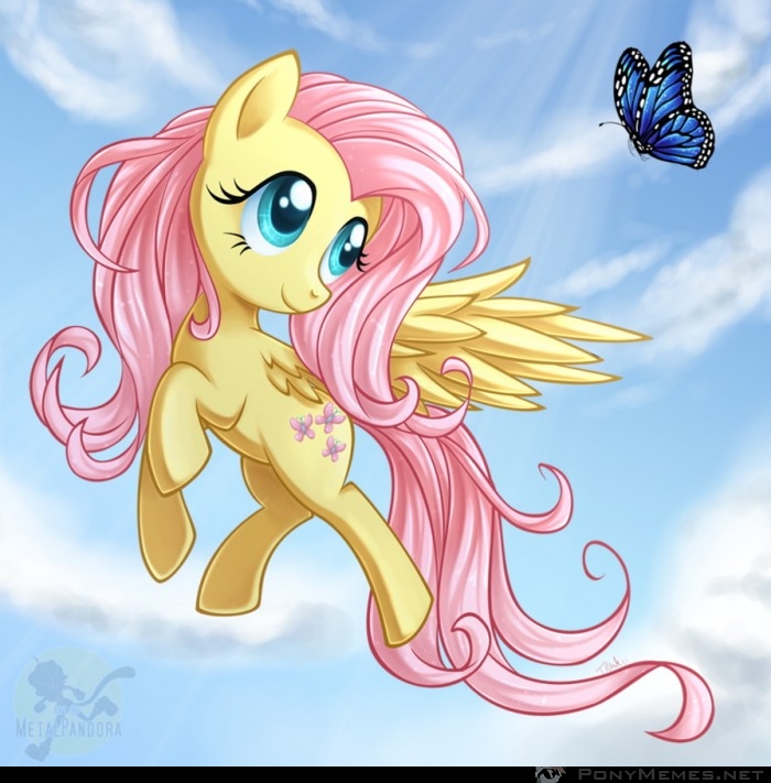 Flutteshy szybuje